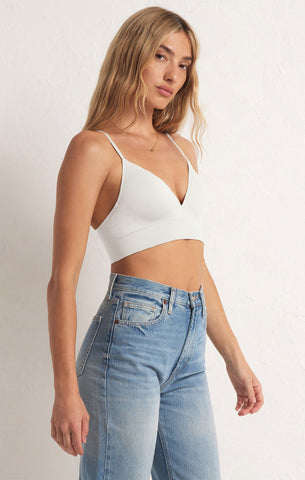Z Supply Sophia T-Shirt Bra | White | $40