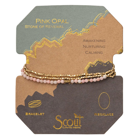 Scout Stone Duo Wrap Delicate | Pink Opal | $26