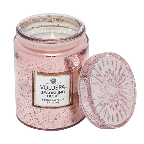 Voluspa Coconut Wax Small Jar Candle | Sparkling Rose | $22