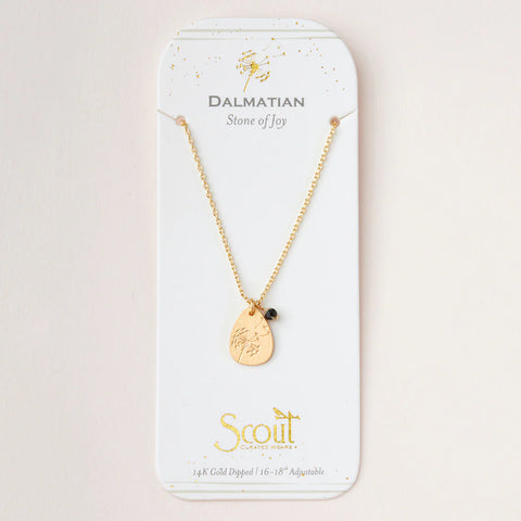 Scout Stone Intention Charm Necklace | Dalmatian Jasper | $24