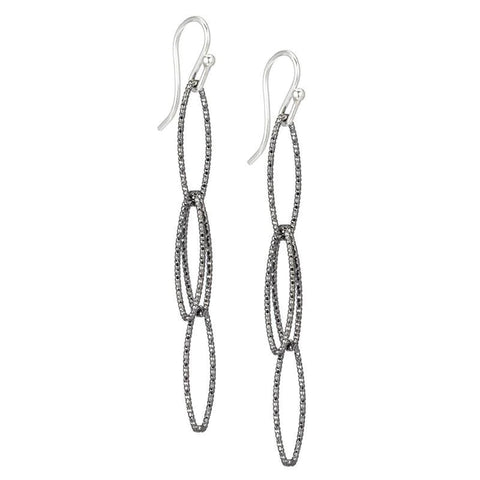 Ashley Schenkein Diamond-Cut Drop Earrings | Oxidized Silver | $58