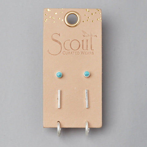 Scout Stud Trio | Scarlett Silver | Earrings | $26