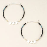Scout Chromacolor Miyuki Large Hoop | Black Multi/Silver | Earrings | $26