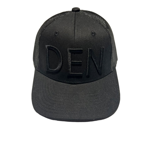 Mile High Crew | DEN Low Trucker | Monochromatic Black | $28