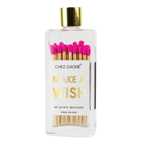 Chez Gagne' Glass Bottle Matches | Make A Wish | $16