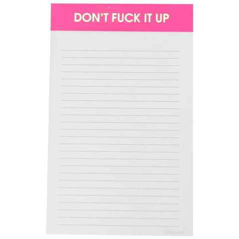 Chez Gagne' Notepad | Don't Fuck It Up | $12