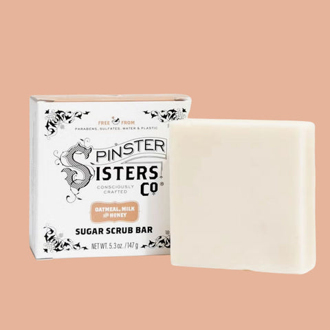 Spinsters Sisters Co. Exfoliating Sugar Scrub Bar | Oatmeal Milk + Honey | $14