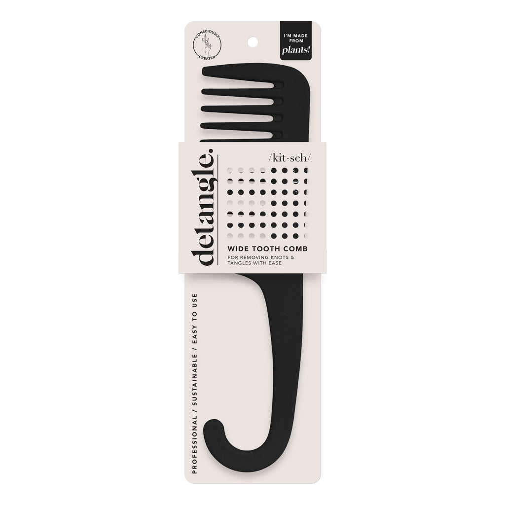 Kitsch Eco Friendly Wide Tooth Comb | Black | $12