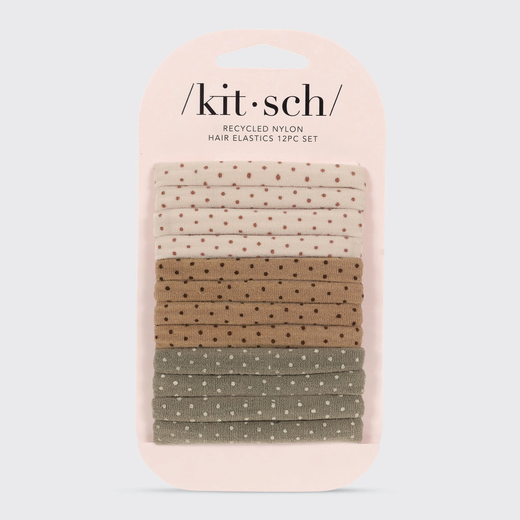 Kitsch Eco Friendly Nylon Elastics | Polka Dot | $10