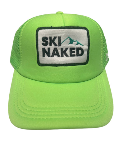Mile High Crew | Ski Naked Trucker | Lime | $28