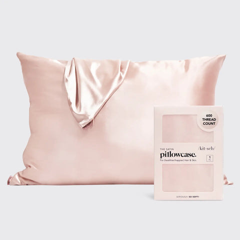 Kitsch Satin Pillowcase | Blush | $20