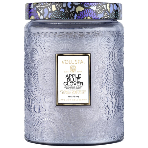 Voluspa Coconut Wax Large Jar Candle | Apple Blue Clover | $36