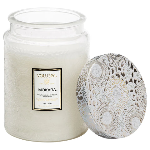 Voluspa Coconut Wax Large Jar | Mokara | Candles | $36