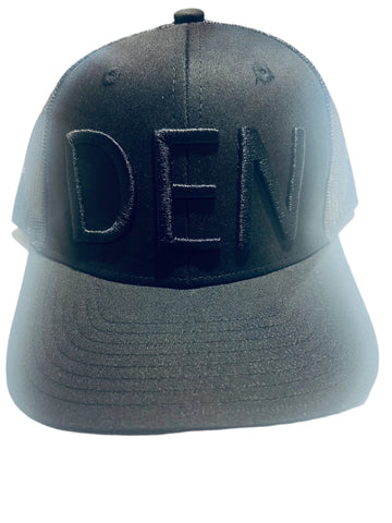 The Mile High Crew DEN Cotton Cap | Black/Black | $28