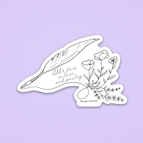 Swiftie Merch | All's Fair in Love and Poetry Sticker | $6