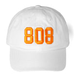 Aloha Love Lahaina | 808 Cotton Cap | White/Orange | $42