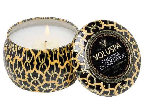 Voluspa Coconut Wax Mini Tin | Freesia Clementine | Candles | $14