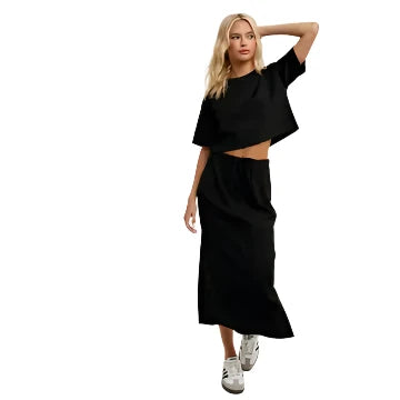 Wishlist Cotton Skirt | Black | $19.99