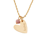 Scout Stone Intention Charm Necklace | Rhodonite/Gold | $28