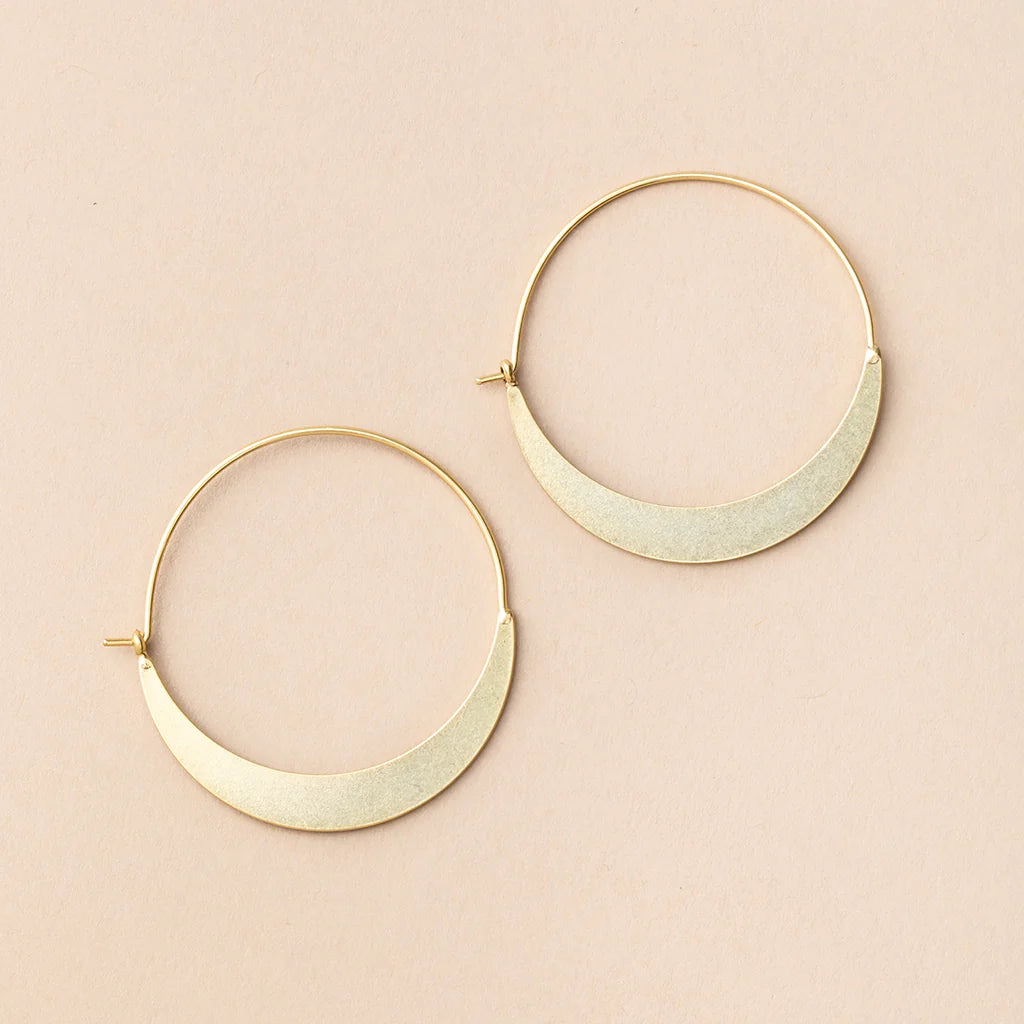 Scout Refined Collection | Crescent Hoop Gold | $24