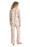 Z Supply Dreamer Cheetah Satin Jammies Set | Sea Salt | $98