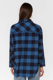 Velvet Heart Carina Plaid Shirt | Denim Blue | $78