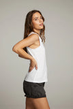Chaser Raw Edge Muscle Tank | White | $58