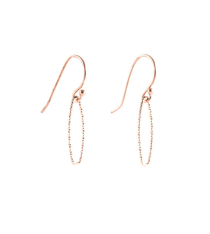 Ashley Schenkein Diamond Cut Chain Drop Earrings | 18k Rose Gold Vermeil | $38