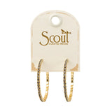 Scout Sparkle & Shine Collection Small Hoop | Greige/Gold | $22