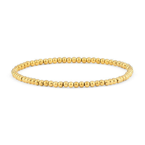 Aloha Love Waterproof Gold Ball Bracelet -2mm | $18