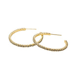 Scout Sparkle & Shine Collection Small Hoop | Greige/Gold | $22