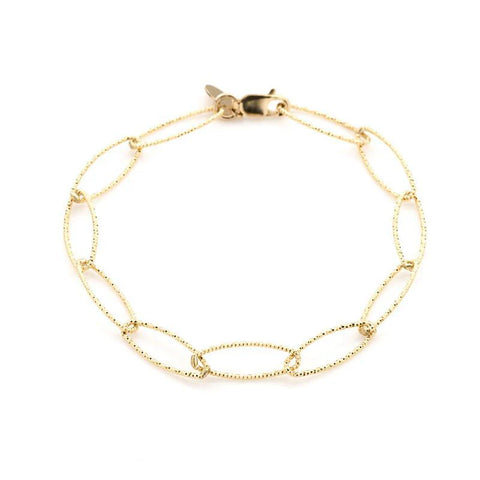 Ashley Schenkein Diamond Cut Chain Bracelet | 18k Gold Vermeil | $56