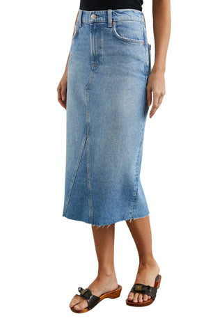 Rails Highland Skirt | Baja Blue Raw Hem | $148