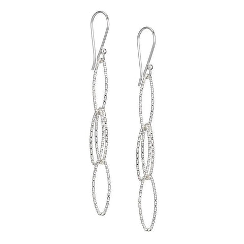 Ashley Schenkein Diamond Cut Chain Drop Earrings | Sterling Silver | $58