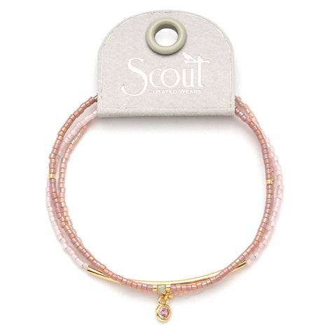 Scout Tonal Chromacolor Miyuki Trio W/ Charm | Blush/Gold | $24