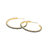 Scout Sparkle & Shine Collection Small Hoop | Montana Blue/Gold | $22