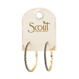 Scout Sparkle & Shine Collection Small Hoop | Montana Blue/Gold | $22