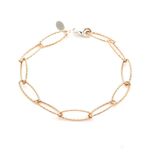 Ashley Schenkein Diamond Cut Chain Bracelet | 18k Rose Gold Vermeil | $56