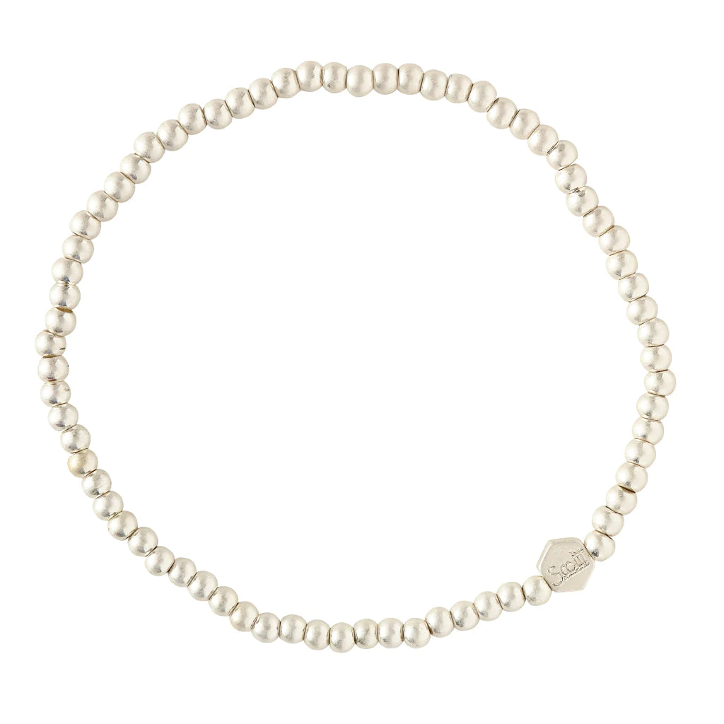 Scout Mini Metal Stacking Bracelet | Ball Beads Silver | Jewelry | $14