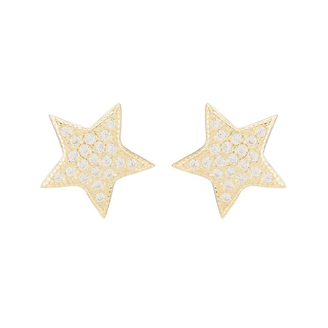 Ashley Schenkein Pavé Small Star Stud | Gold | Earrings | $38