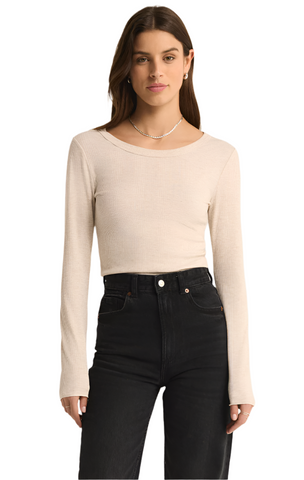 Z Supply Variegated Layer Top | Light Oatmeal Heather | $48