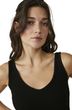 Free People Solid Ribbed Brami | Black | $30