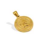 Marigold Zodiac Pendant | Gold | $16