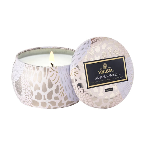Voluspa Coconut Wax Mini Tin | Santal Vanille | Candles | $14