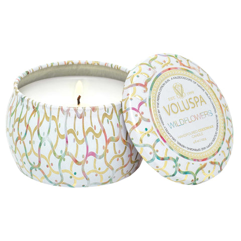 Voluspa Coconut Wax Mini Tin Candle | Wildflowers | $14