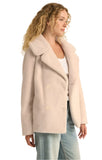 Z Supply Gem Double Breasted Fur Coat | Winter White | $142