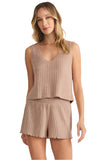 Z Supply Sloane Silky Rib Tank | Iced Coffee | $48