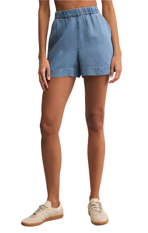 Z Supply Amazonas Chambray Short | Sun Bleached Indigo | $78