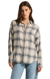 Z Supply River Plaid Button Up Top | Thunder Cloud | $58