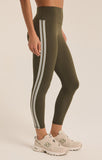 Z Supply Studio Stripe 7/8 Legging | Grape Leaf | $88